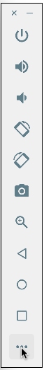 Click the … (More) icon for more emulator controls